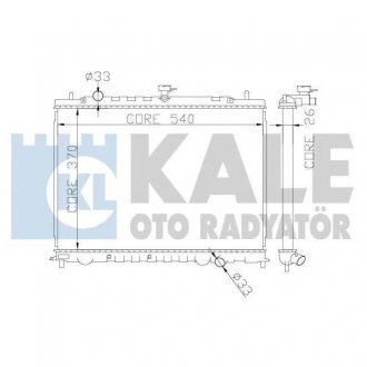 KALE KIA Радіатор охолодження Rio II 1.5CRDi 05- KALE OTO RADYATOR 374300