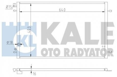 KALE VW Радіатор кондиціонера Audi A6 04- Audi A6 KALE OTO RADYATOR 375300