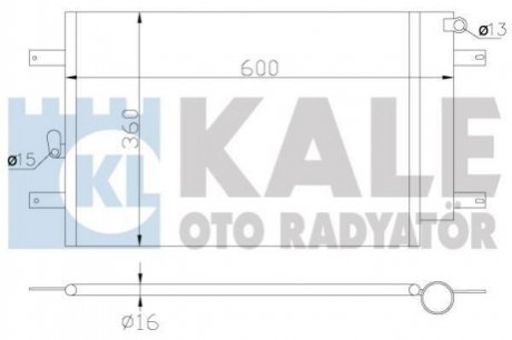 KALE VW Радіатор кондиціонера Sharan,Ford Galaxy,Seat 00- KALE OTO RADYATOR 375900