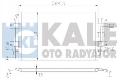 KALE VW Радіатор кондиціонера New Beetle 00- KALE OTO RADYATOR 376400