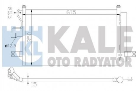 KALE HYUNDAI Радиатор кондиционера Accent II 99- Hyundai Accent KALE OTO RADYATOR 379000