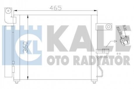 KALE HYUNDAI Радиатор кондиционера Accent II 00- Hyundai Accent KALE OTO RADYATOR 379100