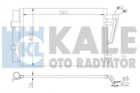 Радиатор кондиционера Hyundai I30, Kia CeeD, Pro CeeD Hyundai I30 KALE OTO RADYATOR 379200