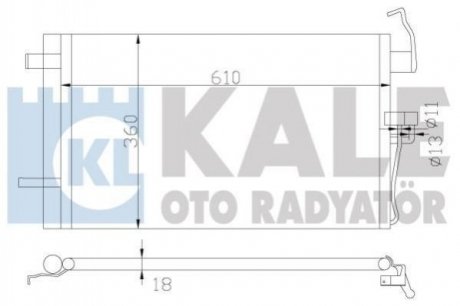 KALE HYUNDAI Радиатор кондиционера Coupe,Elantra 00- Hyundai Lantra, Elantra, Coupe KALE OTO RADYATOR 379400