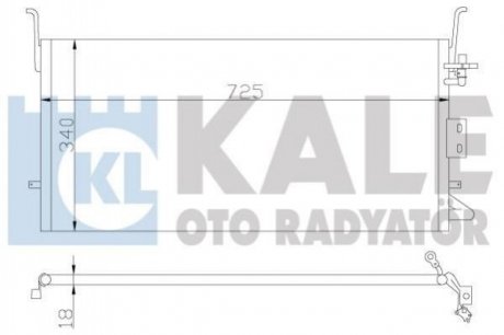 KALE HYUNDAI Радіатор кондиціонера Sonata IV,Kia Magentis 01- KALE OTO RADYATOR 379500