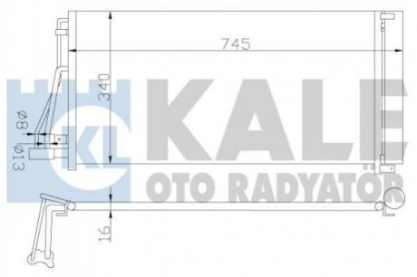 KALE HYUNDAI Радиатор кондиционера Grandeur,NF V,Sonata VI,Kia Magentis 05- Hyundai Sonata, KIA Magentis KALE OTO RADYATOR 379800