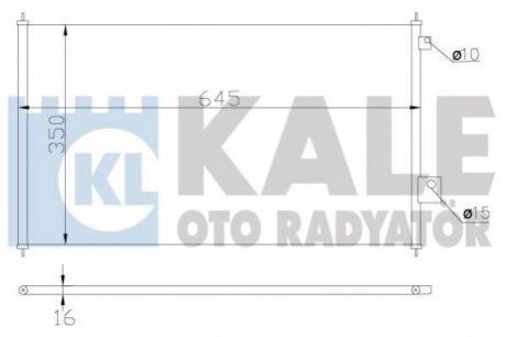 KALE HONDA Радіатор кондиціонера Civic VII 1.4/1.6 01- Honda Civic KALE OTO RADYATOR 380300