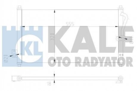 KALE HONDA Радиатор кондиционера CR-V I 95- Honda CR-V KALE OTO RADYATOR 380500