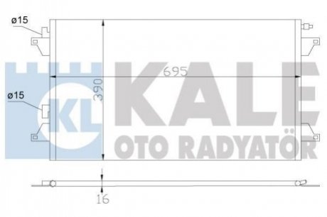 KALE RENAULT Радиатор кондиционера Laguna I/II 99-,Vel Satis 02- Renault Laguna KALE OTO RADYATOR 382500