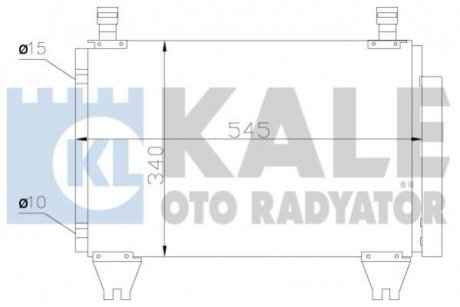 KALE TOYOTA Радіатор кондиціонера Hilux VII 05- KALE OTO RADYATOR 383500