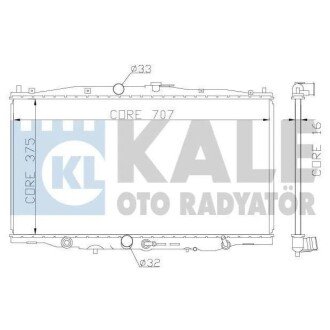 Радиатор охлаждения Honda Accord VII KALE OTO RADYATOR 384100