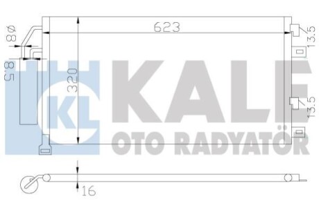 KALE MINI Радіатор кондиціонера (конденсатор) (R50, R53), (R52) Mini Cooper KALE OTO RADYATOR 384700