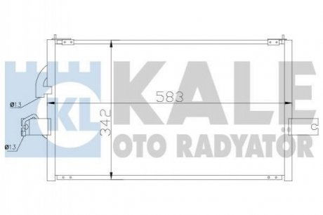 KALE HYUNDAI Радіатор кондиціонера Accent I 94- KALE OTO RADYATOR 386400