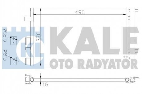 KALE HYUNDAI Радиатор кондиционера i20 08- Hyundai I20 KALE OTO RADYATOR 386500