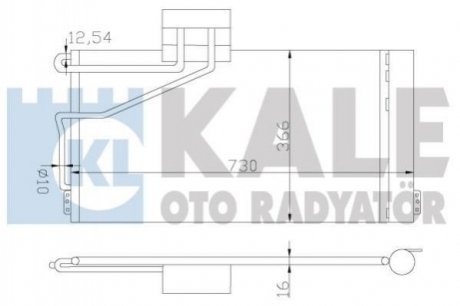KALE DB Радиатор кондиционера W203 00- Mercedes W203, S203, CLK-Class KALE OTO RADYATOR 387800