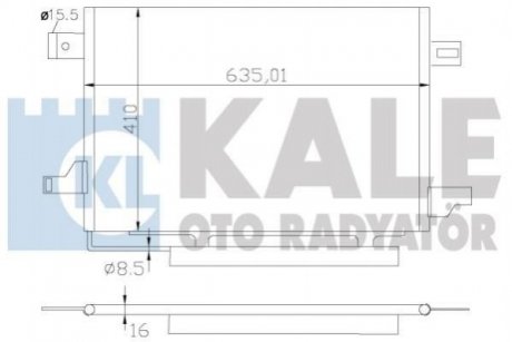 KALE DB Радиатор кондиционера W169 04- Mercedes W169, W245 KALE OTO RADYATOR 387900