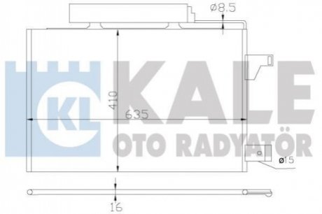 KALE DB Радиатор кондиционера W169/245 04- KALE OTO RADYATOR 388000