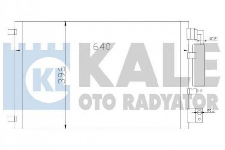 KALE NISSAN Радіатор кондиціонера Qashqai 1.6/2.0 07- KALE OTO RADYATOR 388600