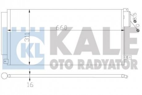 Радиатор кондиционера Fiat Bravo II, Punto/Opel Corsa D KALE OTO RADYATOR 389100