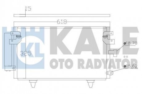 KALE SUBARU Радіатор кондиціонера Legacy IV,Outback 03- KALE OTO RADYATOR 389900