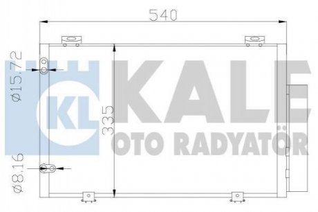 KALE TOYOTA Радіатор кондиціонера Yaris 99- Toyota Yaris KALE OTO RADYATOR 390200