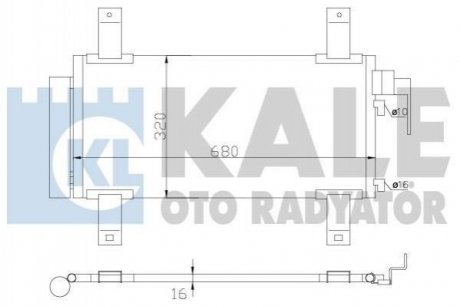 Радіатор кондиціонера Mazda 6 Condenser KALE OTO RADYATOR 392100