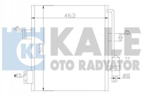 Радиатор кондиционера Mitsubishi L200 2.5TD (06-) АКПП,МКПП KALE OTO RADYATOR 393100