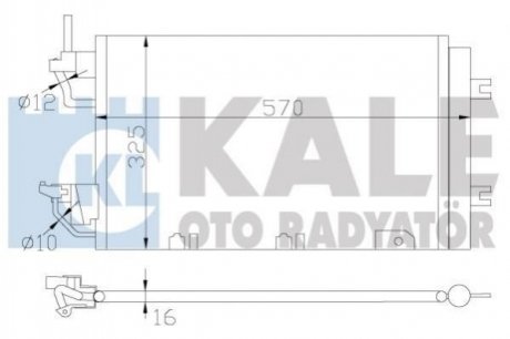 Радіатор кондиціонера Opel Astra H, Astra H Gtc, Zafira B KALE OTO RADY Opel Astra, Zafira KALE OTO RADYATOR 393500