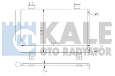 KALE SUZUKI Радиатор кондиционера Swift III,IV 05- Suzuki Swift KALE OTO RADYATOR 394000