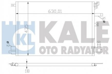 KALE VOLVO Радиатор кондиционера S60 I,S80 I,V70 II,XC70 05- Volvo S80, C70, V70, S60, XC70 KALE OTO RADYATOR 394200