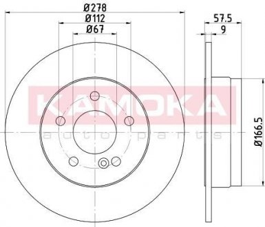 Гальмівні диски MB C-class (W204) 07-14 KAMOKA 1031004