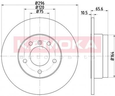 Купити Гальмівні диски BMW 1 (E81/E87)/3 (E90/E92) 05-13 BMW E90, E81 KAMOKA 1031007 (фото1) підбір по VIN коду, ціна 1238 грн.