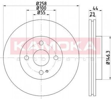 Гальмівні диски Mazda 2, Ford Fiesta KAMOKA 1031088