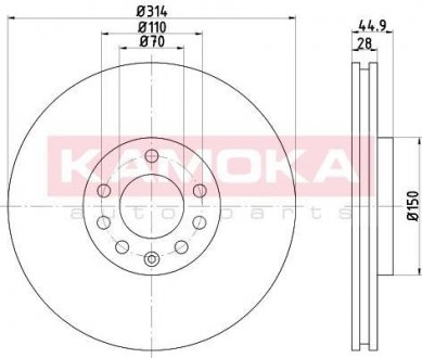 Гальмiвнi диски Honda Accord, Prelude KAMOKA 1031125