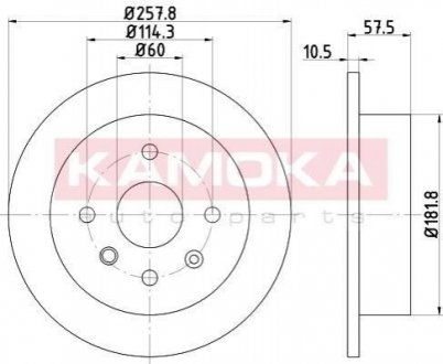 Тормозные диски Chevrolet Lacetti, Daewoo Nubira KAMOKA 103168