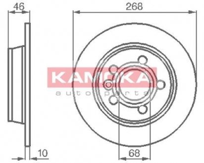 Купити Гальмівні диски Volkswagen Sharan, Ford Galaxy KAMOKA 1031694 (фото1) підбір по VIN коду, ціна 955 грн.