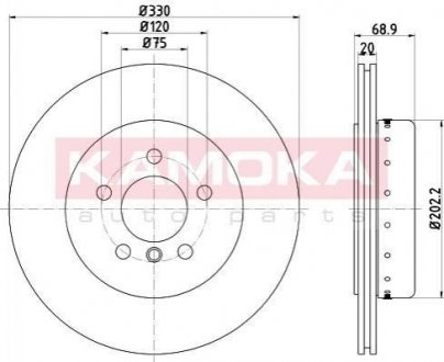 Тормозные диски BMW F10, F11 KAMOKA 103219