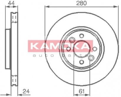 Гальмівні диски Renault Kangoo 97- KAMOKA 1032248