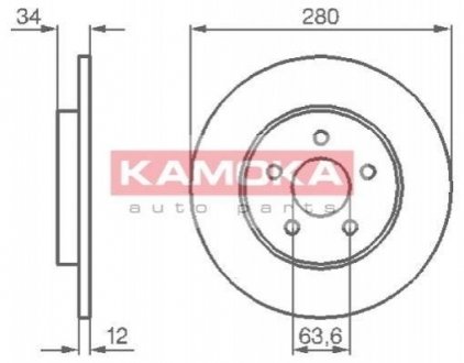 Гальмівні диски Ford Mondeo, Jaguar X-type KAMOKA 1032252