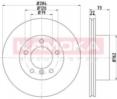 Гальмівні диски BMW F20, Ford Transit, BMW E81, E87, F21, F22 KAMOKA 103231