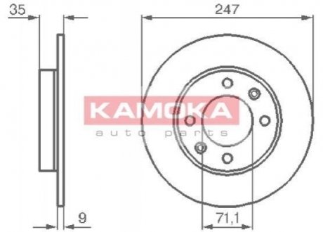 Тормозные диски KAMOKA 1032356