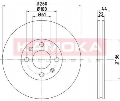 Тормозные диски KAMOKA 1032402