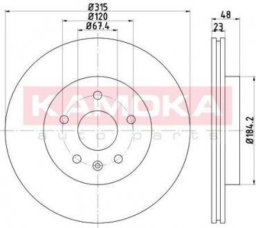 Тормозные диски Opel Insignia A 08- SAAB 9-5, Opel Insignia, Chevrolet Malibu KAMOKA 103242