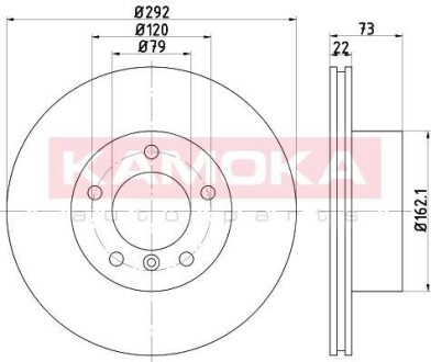 Гальмівні диски BMW E82, E81, E90, E88, E87 KAMOKA 1032458