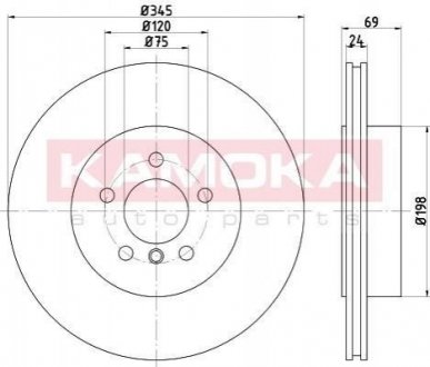 Тормозные диски BMW F13, F01, F04, F11, F10, F12, F07, F06 KAMOKA 103248