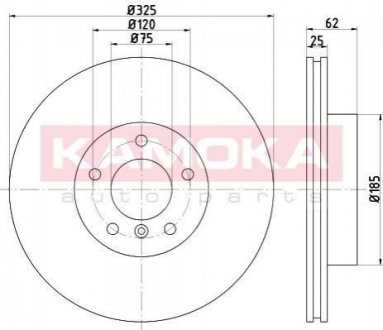 Купить Тормозные диски BMW X3 KAMOKA 1032542 (фото1) подбор по VIN коду, цена 2096 грн.