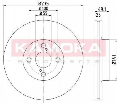 Тормозные диски KAMOKA 103255