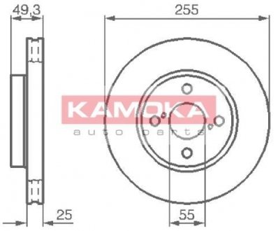 Гальмівні диски KAMOKA 1032588