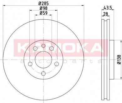 Тормозные диски Citroen C8, Jumpy, Fiat Scudo, Peugeot Expert, 807 KAMOKA 103268