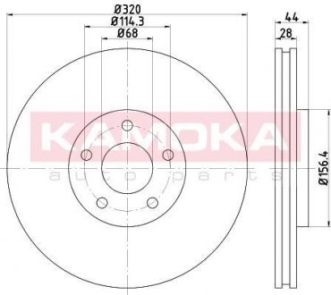 Тормозные диски Nissan Juke 13-/Qashqai 07-13/Renault Koleos 08- KAMOKA 103290